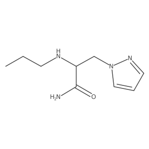2-(propylamino)-3-(1H-pyrazol-1-yl)propanamide结构式