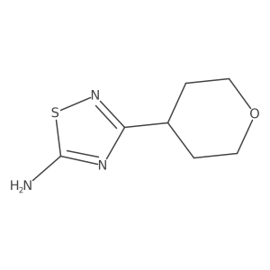 3-(Oxan-4-yl)-1,2,4-thiadiazol-5-amine结构式