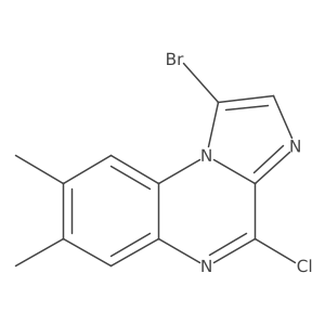 1-Bromo-4-chloro-7,8-dimethylimidazo[1,2-A]quinoxaline Structure