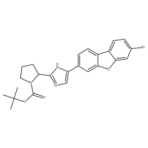 Tert-butyl (s)-2-(5-(7-bromodibenzo[b,d]furan-3-yl)-1H-imidazol-2-yl)pyrrolidine-1-carboxylate Structure