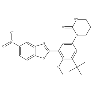 1-(3-(Tert-butyl)-4-methoxy-5-(5-nitrobenzo[d]oxazol-2-yl)phenyl)tetrahydropyrimidin-2(1h)-one Structure