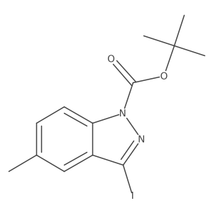 tert-butyl 3-iodo-5-methyl-1H-indazole-1-carboxylate结构式