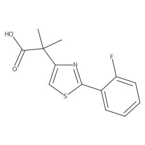 2-[2-(2-Fluorophenyl)-1,3-thiazol-4-yl]-2-methylpropanoic acid结构式