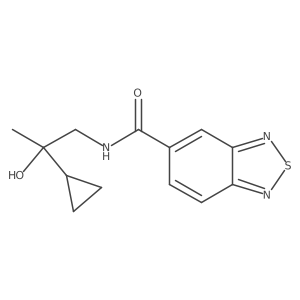 N-(2-cyclopropyl-2-hydroxypropyl)benzo[c][1,2,5]thiadiazole-5-carboxamide结构式