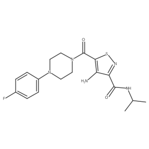 4-amino-5-[4-(4-fluorophenyl)piperazine-1-carbonyl]-N-(propan-2-yl)-1,2-thiazole-3-carboxamide Structure