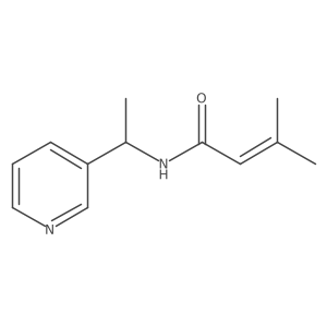 3-Methyl-N-(1-(pyridin-3-yl)ethyl)but-2-enamide结构式