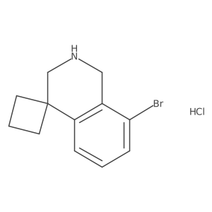 8'-bromo-2',3'-dihydro-1'H-spiro[cyclobutane-1,4'-isoquinoline]hydrochloride结构式