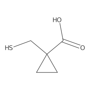 1-(Sulfanylmethyl)cyclopropane-1-carboxylic acid结构式