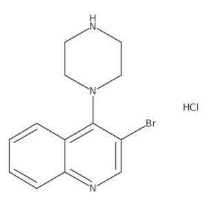 3-Bromo-4-(piperazin-1-yl)quinoline hydrochloride结构式
