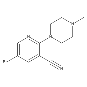 5-Bromo-2-(4-methylpiperazin-1-yl)pyridine-3-carbonitrile Structure