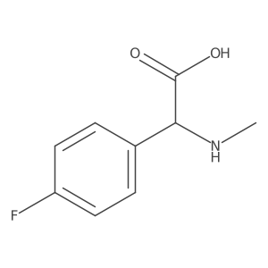 (2R)-2-(4-Fluorophenyl)-2-(methylamino)acetic acid结构式