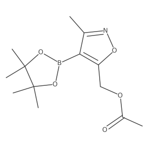 (3-Methyl-4-(4,4,5,5-tetramethyl-1,3,2-dioxaborolan-2-yl)isoxazol-5-yl)methyl acetate Structure