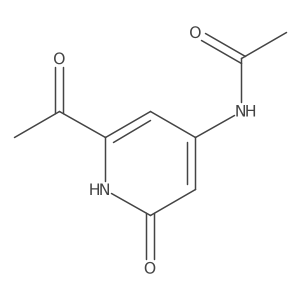 N-(2-Acetyl-6-hydroxypyridin-4-YL)acetamide结构式