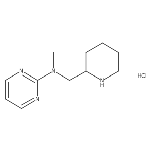 N-methyl-N-(piperidin-2-ylmethyl)pyrimidin-2-amine hydrochloride结构式