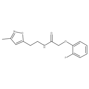 2-(2-fluorophenoxy)-N-(2-(3-methylisoxazol-5-yl)ethyl)acetamide结构式