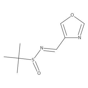 2-methyl-N-[(1E)-1,3-oxazol-4-ylmethylidene]propane-2-sulfinamide Structure