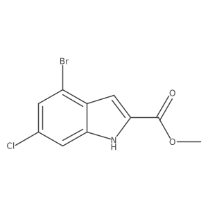 Methyl 4-bromo-6-chloro-1H-indole-2-carboxylate结构式
