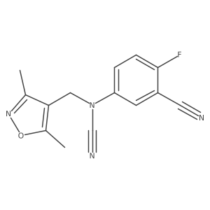 (3-Cyano-4-fluorophenyl)-[(3,5-dimethyl-1,2-oxazol-4-yl)methyl]cyanamide结构式