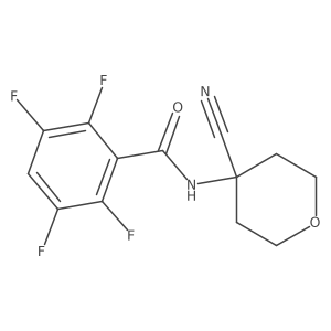 N-(4-cyanooxan-4-yl)-2,3,5,6-tetrafluorobenzamide结构式