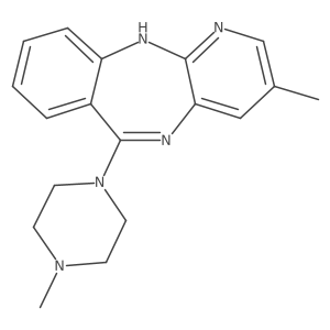 3-Methyl-6-(4-methyl-1-piperazinyl)-11H-pyrido[2,3-b][1,4]benzodiazepine Structure