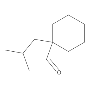 1-(2-Methylpropyl)cyclohexane-1-carbaldehyde结构式