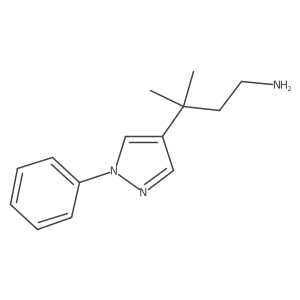 3-Methyl-3-(1-phenyl-1h-pyrazol-4-yl)butan-1-amine Structure