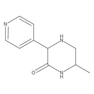 6-Methyl-3-(pyridin-4-yl)piperazin-2-one结构式