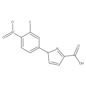 1-(3-fluoro-4-nitrophenyl)-1H-pyrazole-3-carboxylic acid结构式