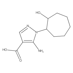 1H-Pyrazole-4-carboxylic acid, 5-amino-1-(2-hydroxycycloheptyl)- Structure