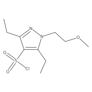 3,5-diethyl-1-(2-methoxyethyl)-1H-pyrazole-4-sulfonyl chloride Structure