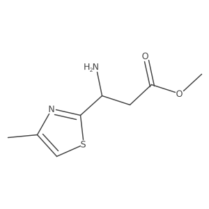 Methyl 3-amino-3-(4-methyl-1,3-thiazol-2-yl)propanoate结构式
