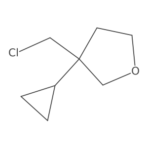 3-(Chloromethyl)-3-cyclopropyloxolane结构式