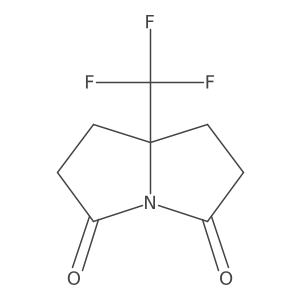 Dihydro-7a-(trifluoromethyl)-1H-pyrrolizine-3,5(2H,6H)-dione Structure