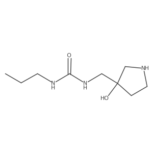 1-[(3-Hydroxypyrrolidin-3-yl)methyl]-3-propylurea结构式