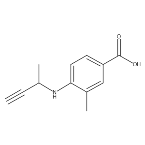 4-[(But-3-yn-2-yl)amino]-3-methylbenzoic acid Structure