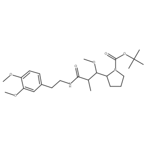 1,1-Dimethylethyl (2S)-2-[(1R,2R)-3-[[2-(3,4-dimethoxyphenyl)ethyl]amino]-1-methoxy-2-methyl-3-oxopropyl]-1-pyrrolidinecarboxylate结构式