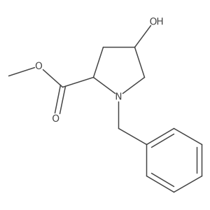 Methyl (2R,4S)-1-benzyl-4-hydroxypyrrolidine-2-carboxylate结构式