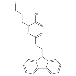 2-(9H-Fluoren-9-ylmethoxycarbonylamino)-5-fluoropentanoic acid结构式