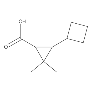 3-Cyclobutyl-2,2-dimethylcyclopropane-1-carboxylic acid Structure
