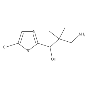3-Amino-1-(5-chloro-1,3-thiazol-2-yl)-2,2-dimethylpropan-1-ol Structure
