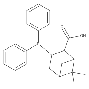 (1S,2R,3S,5R)-3-diphenylphosphanyl-6,6-dimethylbicyclo[3.1.1]heptane-2-carboxylic acid结构式
