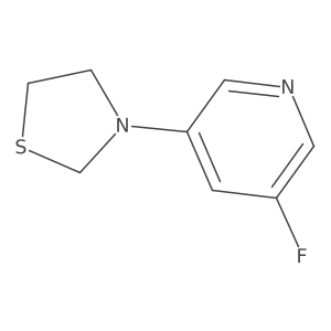3-(5-Fluoropyridin-3-yl)thiazolidine结构式