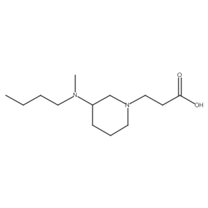 1-Piperidinepropanoic acid, 3-(butylmethylamino)-结构式