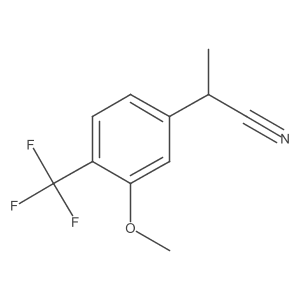 2-[3-Methoxy-4-(trifluoromethyl)phenyl]propanenitrile结构式