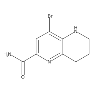 4-Bromo-5,6,7,8-tetrahydro-1,5-naphthyridine-2-carboxamide Structure