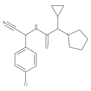 N-[(4-chlorophenyl)(cyano)methyl]-2-cyclopropyl-2-(pyrrolidin-1-yl)acetamide结构式