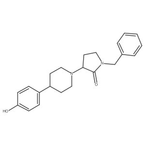 1-Benzyl-3-[4-(4-hydroxyphenyl)piperidin-1-yl]pyrrolidin-2-one Structure