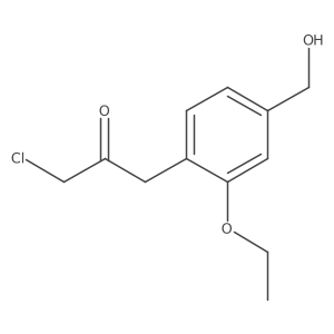 1-Chloro-3-(2-ethoxy-4-(hydroxymethyl)phenyl)propan-2-one结构式