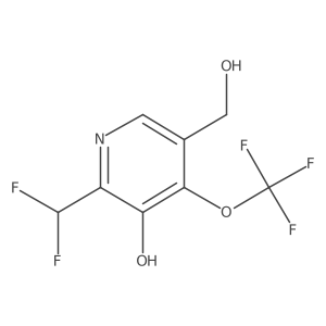2-(Difluoromethyl)-3-hydroxy-4-(trifluoromethoxy)pyridine-5-methanol Structure