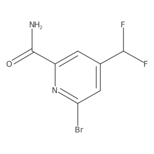 6-Bromo-4-(difluoromethyl)picolinamide结构式